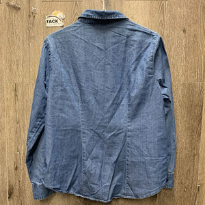 "Allison Daley" LS Denim Western Shirt *vgc, puckers