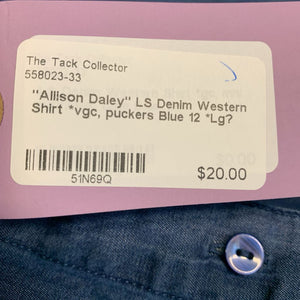 "Allison Daley" LS Denim Western Shirt *vgc, puckers