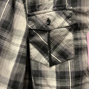 "ReRun" Roll Up LS Western Shirt *gc, crinkles, puckers