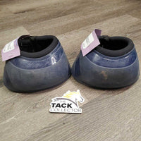 Pr No Turn Plastic Bell Boots, velcro *vgc, marks, mnr dirt
