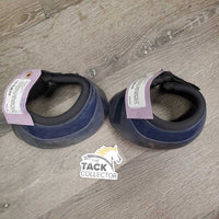 Pr No Turn Plastic Bell Boots, velcro *vgc, marks, mnr dirt
