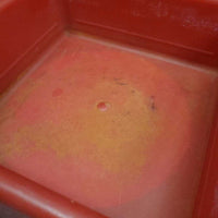 Square Plastic Heated Water Dish, Metal Covered Cord *gc, stains, scratches, WORKS