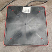 Square Plastic Heated Water Dish, Metal Covered Cord *gc, stains, scratches, WORKS
