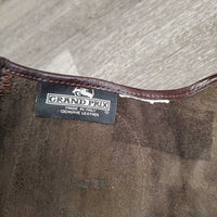 JUNIORS Suede Half Chaps *gc/fair, rubs, older, faded, dirty, rubs, torn edge, unstitched
