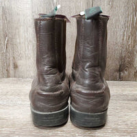 JUNIORS Paddock Boots, Zips *gc/fair, clean, v.rubbed & scraped, toe dents, pills, rubs, hair, residue
