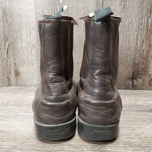 JUNIORS Paddock Boots, Zips *gc/fair, clean, v.rubbed & scraped, toe dents, pills, rubs, hair, residue