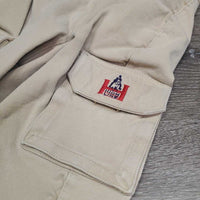 JUNIORS Hvy Breeches *gc, older, shrunk?puckered, faded, knees: pilly, stretched & undone stitching