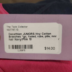 JUNIORS Hvy Cotton Breeches *gc, faded, rubs, pills, mnr hair