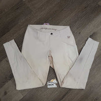 Euroseat Breeches *gc, v.stained seta & legs, stains, dingy