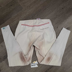 Euroseat Breeches *gc, v.stained seta & legs, stains, dingy