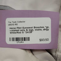 Euroseat Breeches *gc, v.stained seta & legs, stains, dingy
