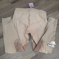 Euro Seat Breeches *fair, discolored seat/legs, knees: v.pilly & stretched, stretched seat