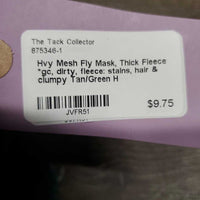 Hvy Mesh Fly Mask, Thick Fleece *gc, dirty, fleece: stains, hair & clumpy
