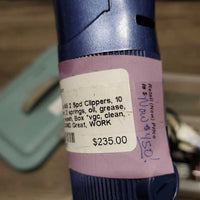 2 Spd Clippers, 10 Blade, Cover, 2 springs, oil, grease, lube, brush, wash, Box *vgc, clean, mnr hair, SOUND Great, WORK, marker
