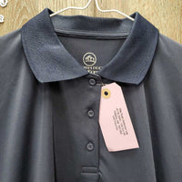 SS Polo Shirt, 1/4 Button Up *gc, snags, cracked & missing logo