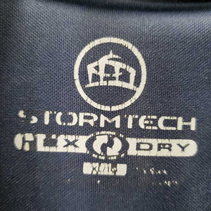 SS Polo Shirt, 1/4 Button Up *gc, snags, cracked & missing logo
