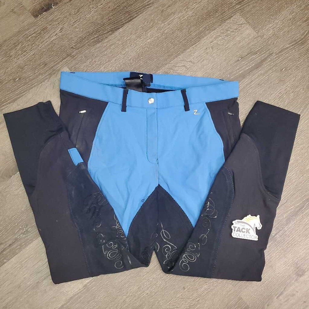 Full Seat Breeches *gc, undone seam stitching, faded, stains, dirt?, inside: curled waist & pills