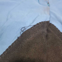 Full Seat Breeches *gc, undone seam stitching, faded, stains, dirt?, inside: curled waist & pills
