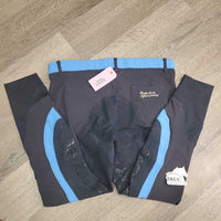 Full Seat Breeches *gc, undone seam stitching, faded, stains, dirt?, inside: curled waist & pills
