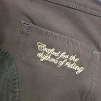 Full Seat Breeches *gc, undone seam stitching, faded, stains, dirt?, inside: curled waist & pills
