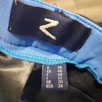 Full Seat Breeches *gc, undone seam stitching, faded, stains, dirt?, inside: curled waist & pills