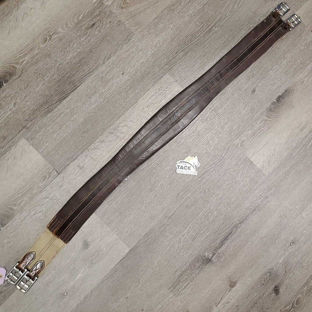 Synthetic Leather Girth, x2 els *gc, stiff, rubs, faded, dry, mnr dirt/dust & hairy seams