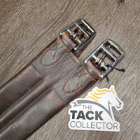 Synthetic Leather Girth, x2 els *gc, stiff, rubs, faded, dry, mnr dirt/dust & hairy seams
