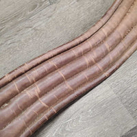 Anatomical Leather Girth, x1 els, 3x D Rings *gc, dry, rubs, hairy seams, rubs, deep creases, scrapes, older
