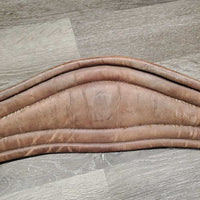 Anatomical Leather Girth, x1 els, 3x D Rings *gc, dry, rubs, hairy seams, rubs, deep creases, scrapes, older
