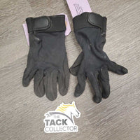 Light Pimple Grip Gloves *gc, dirt, faded, snags, rubs, hair, frayed edges