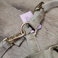 Thick Nylon Halter, adj, snap *fair, stains, pulled holes, frayed edges, faded, stained, dirty