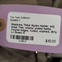 Thick Nylon Halter, adj, snap *fair, stains, pulled holes, frayed edges, faded, stained, dirty

