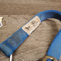Thick Soft Nylon Halter *gc, faded, edge rubs, stains, dirt, frayed tag