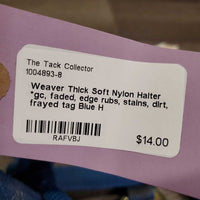Thick Soft Nylon Halter *gc, faded, edge rubs, stains, dirt, frayed tag
