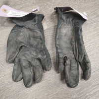 Thick Leather Gloves *gc, dirty, v.snagged, faded, rubs
