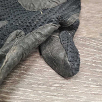 1 ONLY - RIGHT Crochet & Leather Gloves *gc, faded, creased, mnr rubs, dirt, hair
