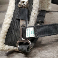 Nylon & Fleece Lungeing Cavesson *gc, clean, hairy, residue, faded, mnr stain
