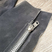 JUNIORS Full Suede Chaps, zips *vgc/xc, clean, mnr dirt?stains
