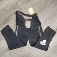 JUNIORS Full Suede Chaps, zips *vgc/xc, clean, mnr dirt?stains
