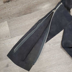 JUNIORS Full Suede Chaps, zips *vgc/xc, clean, mnr dirt?stains