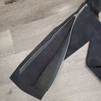 JUNIORS Full Suede Chaps, zips *vgc/xc, clean, mnr dirt?stains
