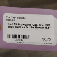 Rsd FS Browband *vgc, dry, stiff, edge crackles & rubs
