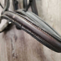Rsd/Padded Soft Thick Leather Monocrown Bridle *gc, stains, dirt?residue, older, repaired noseband
