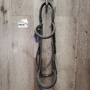 Rsd/Padded Soft Thick Leather Monocrown Bridle *gc, stains, dirt?residue, older, repaired noseband