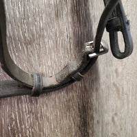 Rsd/Padded Soft Thick Leather Monocrown Bridle *gc, stains, dirt?residue, older, repaired noseband
