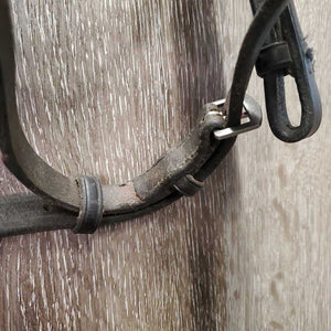 Rsd/Padded Soft Thick Leather Monocrown Bridle *gc, stains, dirt?residue, older, repaired noseband