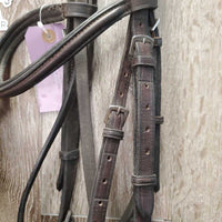 Rsd/Padded Soft Thick Leather Monocrown Bridle *gc, stains, dirt?residue, older, repaired noseband
