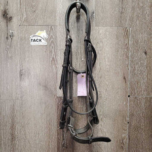 Rsd/Padded Soft Thick Leather Monocrown Bridle *gc, stains, dirt?residue, older, repaired noseband