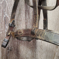 Flat Bridle *fair, v.dry, v.stiff, v.creased, loose keepers, rust, xholes