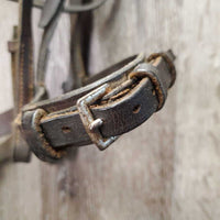 Flat Bridle *fair, v.dry, v.stiff, v.creased, loose keepers, rust, xholes
